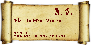 Márhoffer Vivien névjegykártya